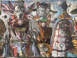 Deborah Buck Heavy Is The Head, 2023 Acrylic, sumi ink on Archers paper 55 x 156 in. Detail