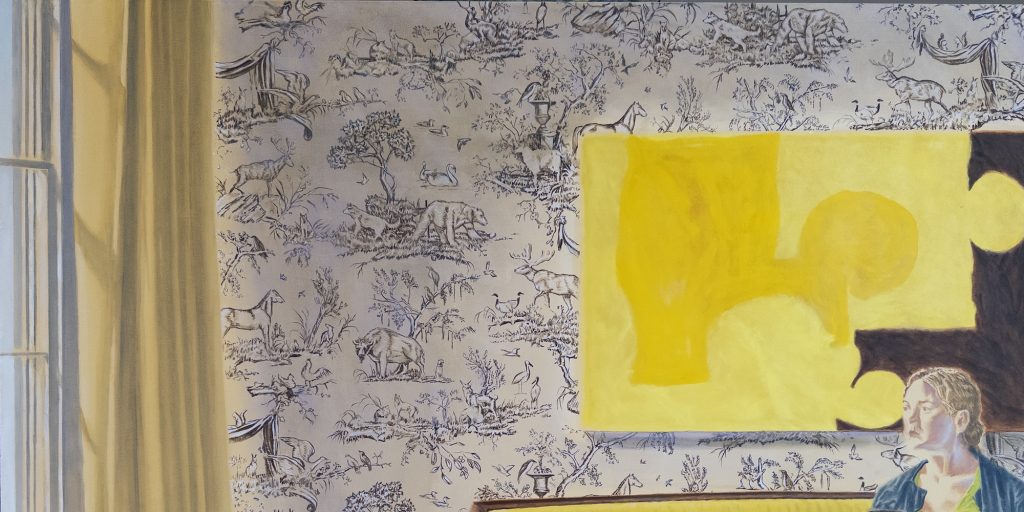 Kevin Melchionne A Respite from Solitary Abstraction (detail), 2026 Oil on panel 28 x 32 inches