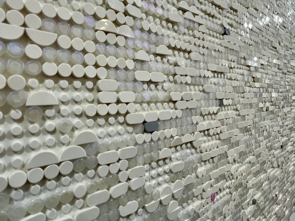 Jaye Moon Sonagi (Sudden Rain Shower), 2025 20,000 Lego bricks with number codes in Braille on Dibon 25 x 80 x 1 inches Signed, dated, and inscribed by the artist