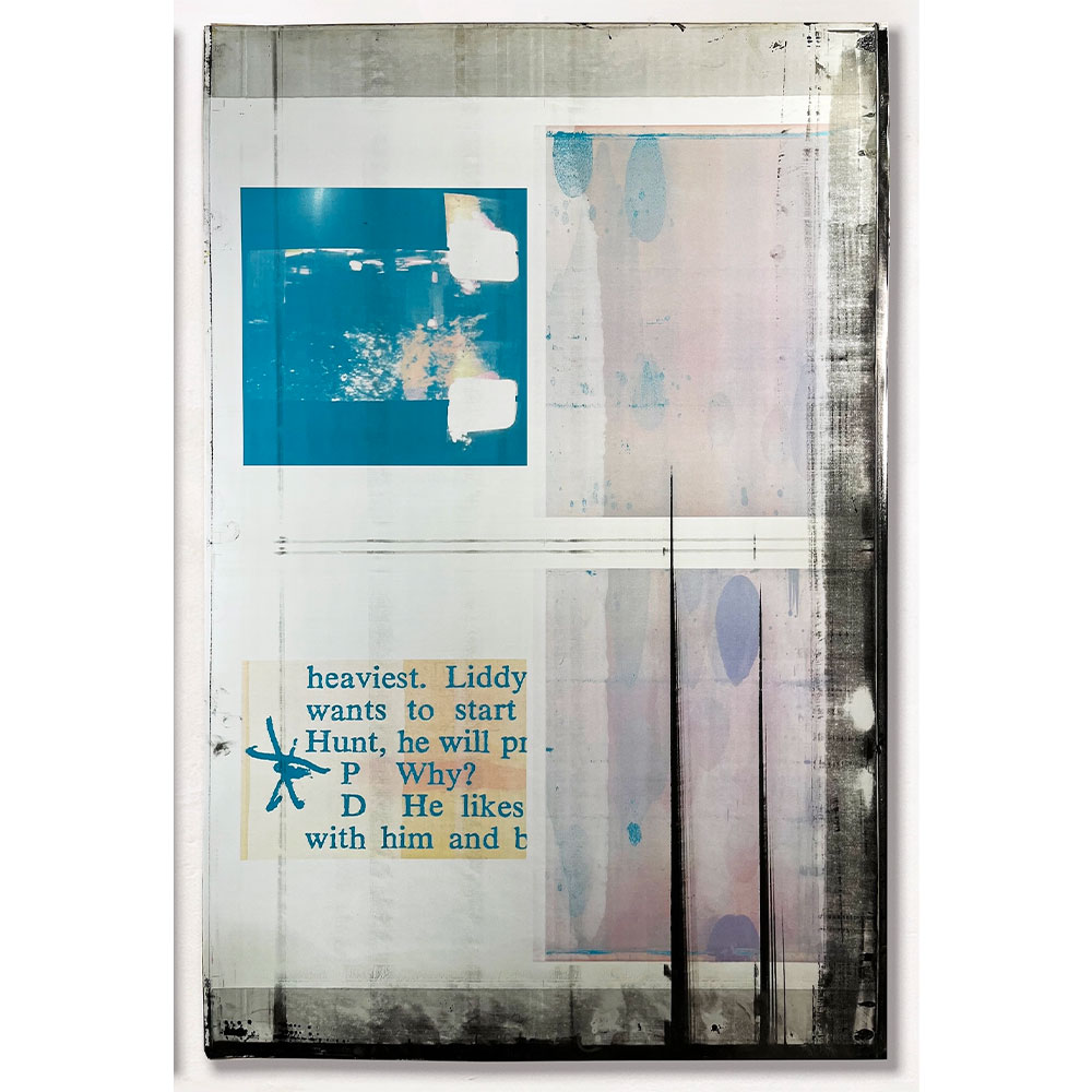 R.C. Baker Zapruder Rising (Black), 2018 Four aluminum printing plates, emulsion, ink, solvent 35 x 22.75 inches