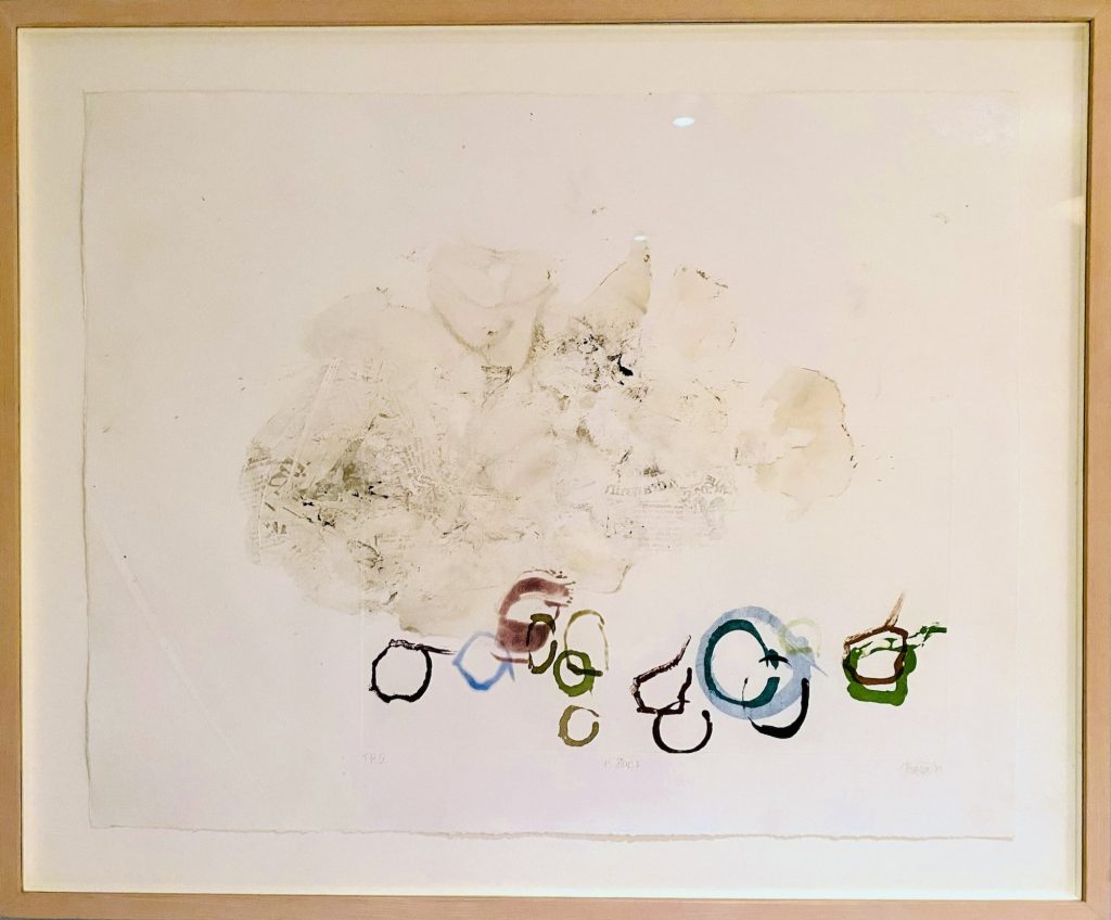 John Cage 11 Stones 2, 1989 Color spit bite and sugar lift aquatints on smoked paper 18. 25 × 23 in.