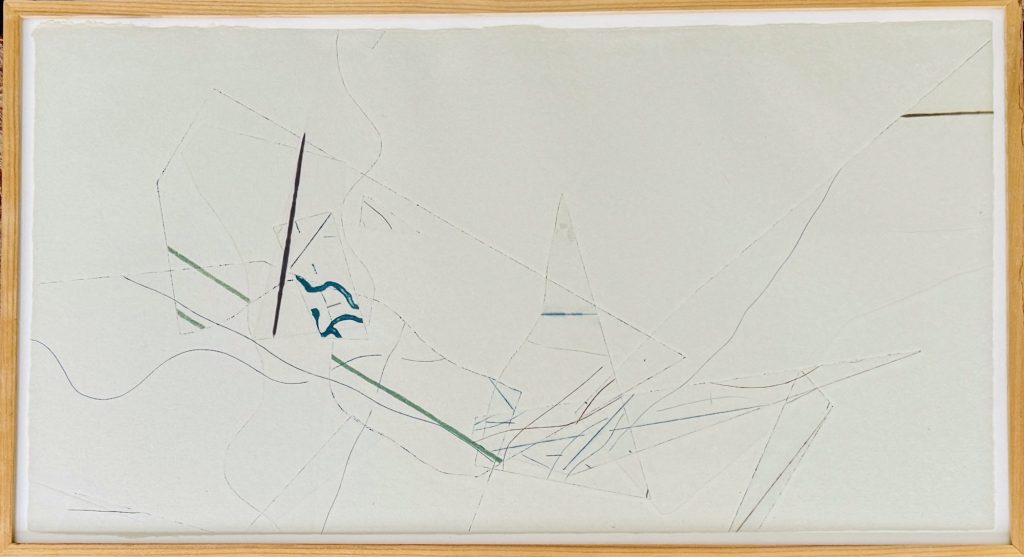 John Cage Changes and Disappearances, 1980 Color etchings with photo etching and drypoint in two impressions each 11 x 22 in.