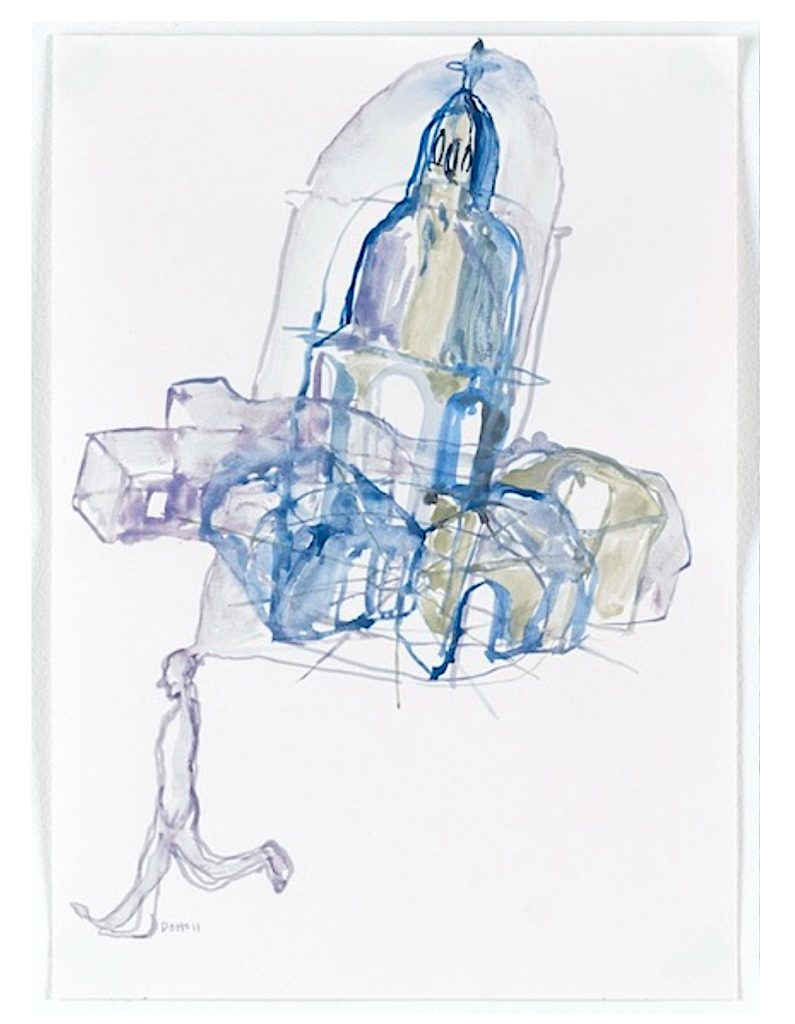 Doho Suh Chappelle St-Louise-De-la-Salpetriere, 2011 Watercolor on paper 16 x 12 in. Signed