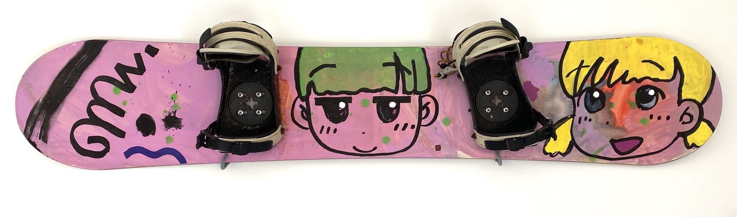 MR. Untitled, 2012 Acrylic painting on snowboard 13 x 61 in. Signed