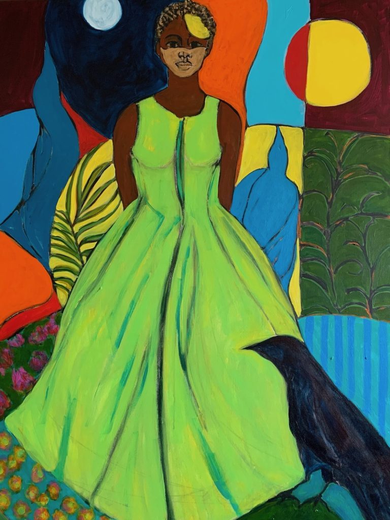 Janet Taylor Pickett She Is, 2026 Acrylic on canvas 40 x 30 in.