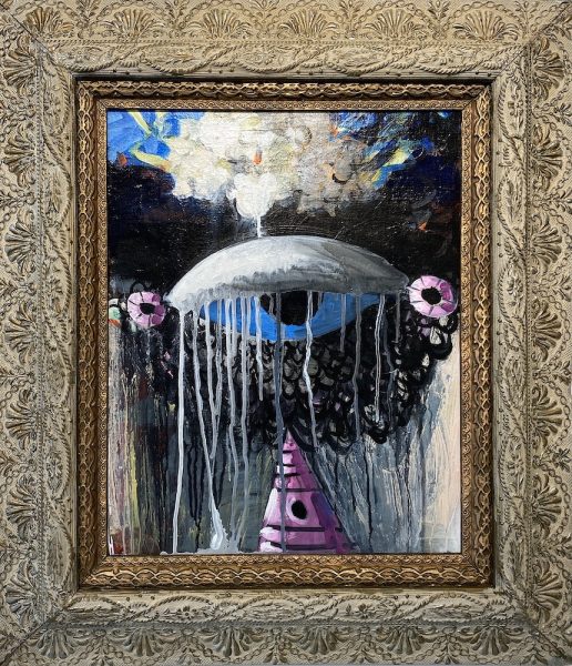 Deborah Buck Brainstorm, 2023 Acrylic, sumi ink on board 30 x 26 in., framed