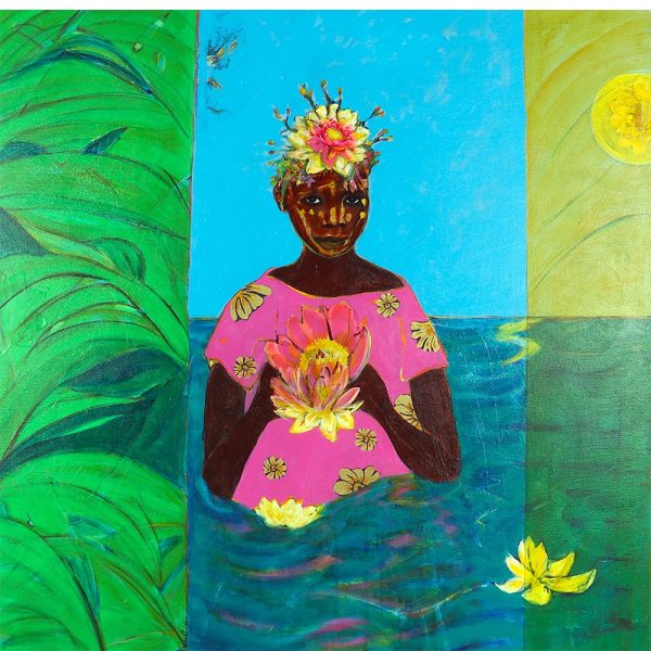 Janet Taylor Pickett Memory of Water II, 2021 Acrylic and collage on canvas 40 x 40 inches