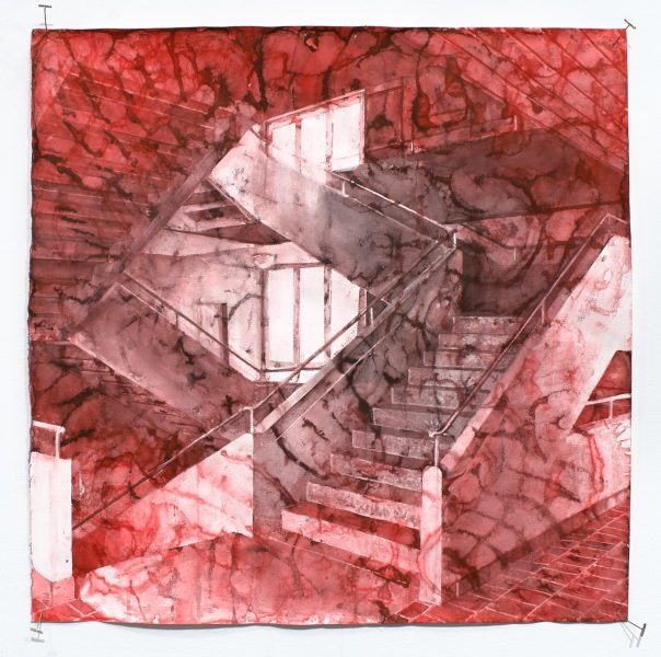 Björn Meyer- Ebrecht Untitled (staircase), 2022 Ink on paper
24 x 24 in.