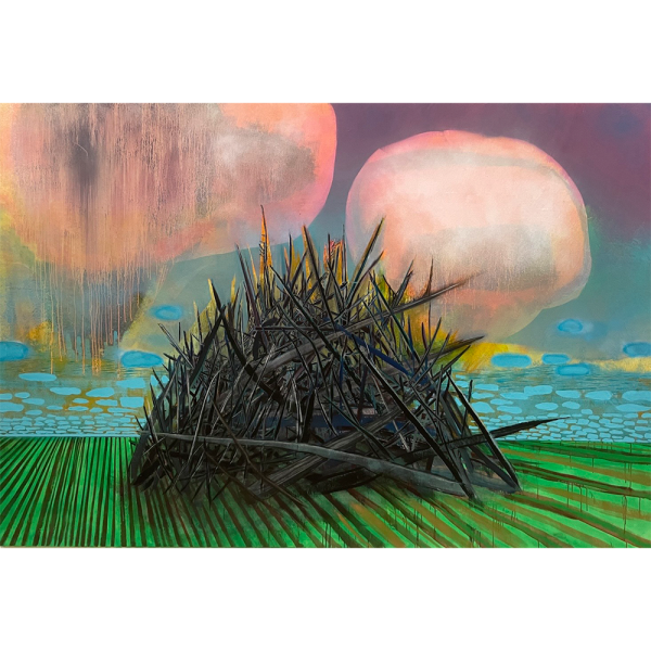 Sue McNally Plowed Pile, ND, 2023 Acrylic on canvas 90 x 133 inches