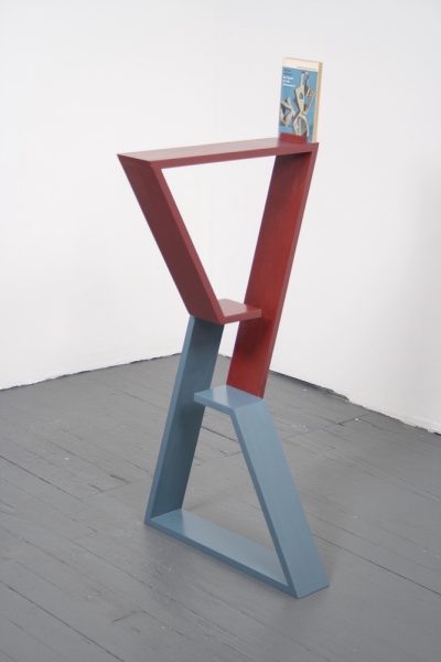 Björn Meyer-Ebrecht Untitled (20th Century Sculpture), 2013 Wood, acrylic sign-enamel paint, found paperback book 45.25 x 20.75 x 20.75 in.