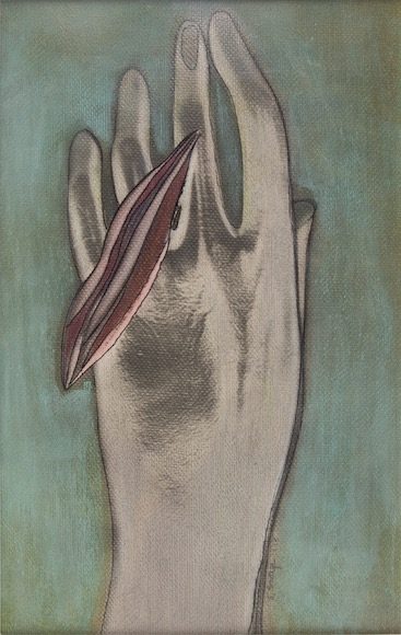 Naomi Savage, Homage to Man Ray [hand and lips]