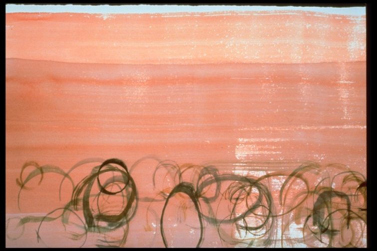 John Cage, New River Watercolor