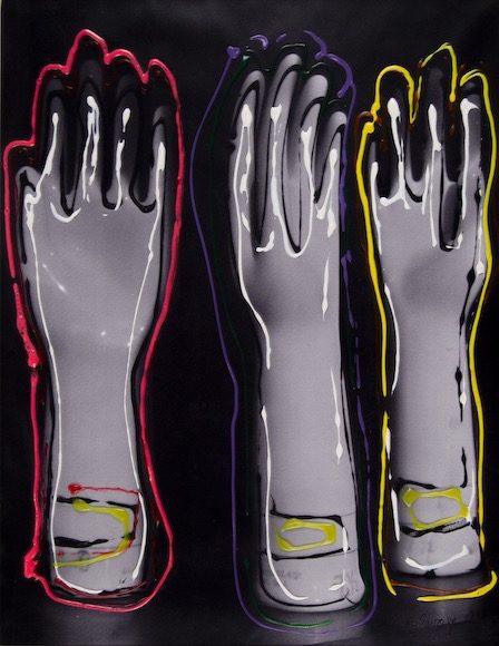 Naomi Savage, Untitled [Multi colored gloves]