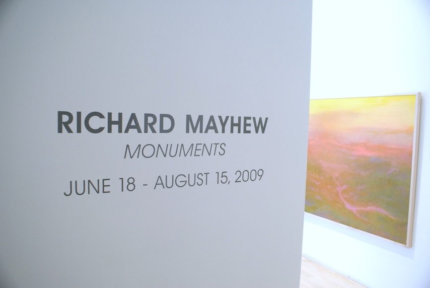 Monument: solo exhibition by Richard Mayhew, installation view