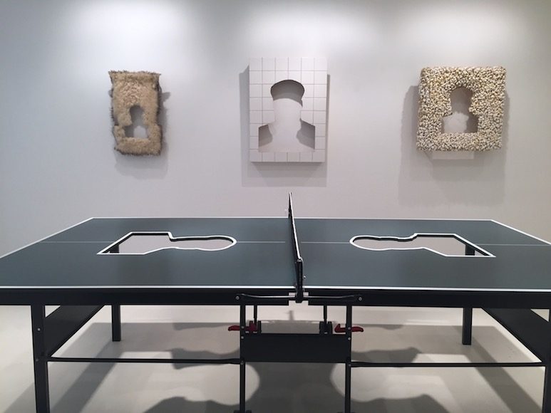 Ping-pong Mao, Fur Mao, Tile Mao, Popcorn Mao by Zhang Hongtu, installation view