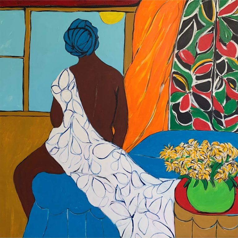 Janet Taylor Pickett Après le Déjeuner, 2024 Acrylic on canvas 48 x 48 in.