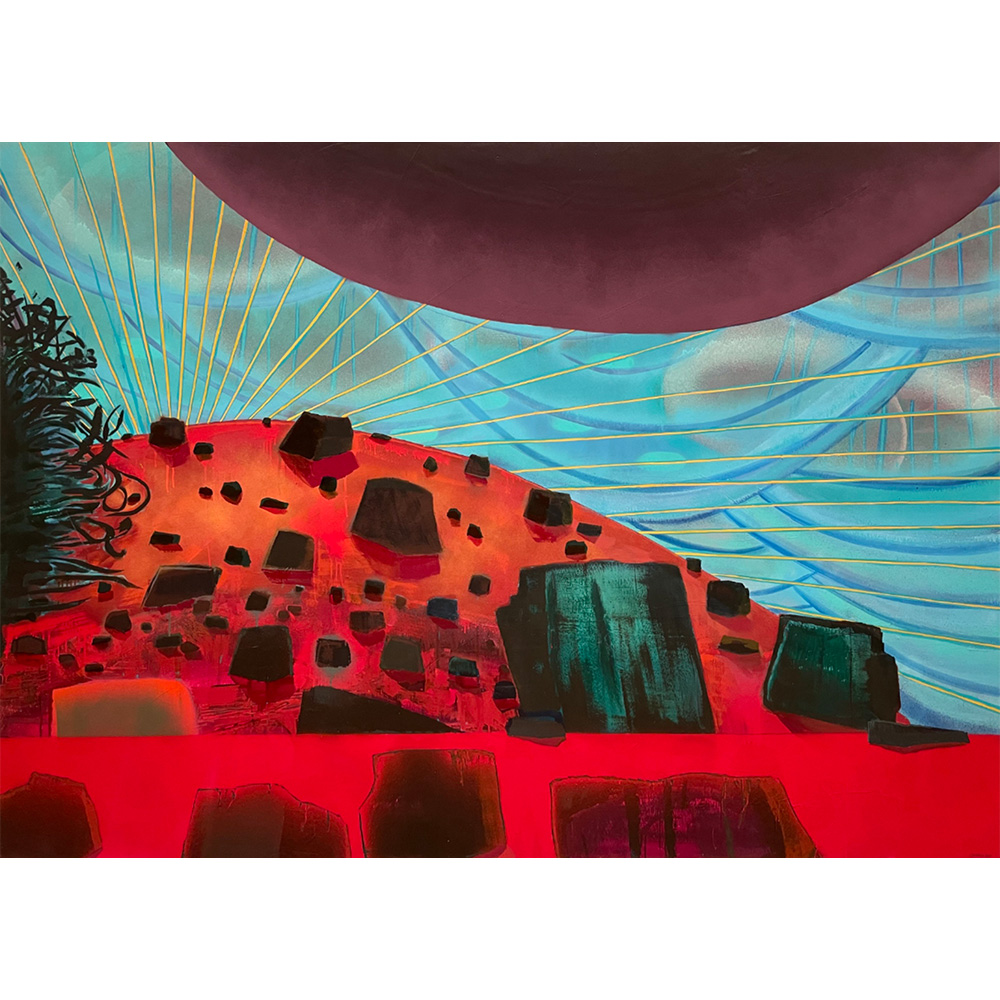 Sue McNally Little Round To, PA, 2024 Acrylic on canvas 74 x 103 inches