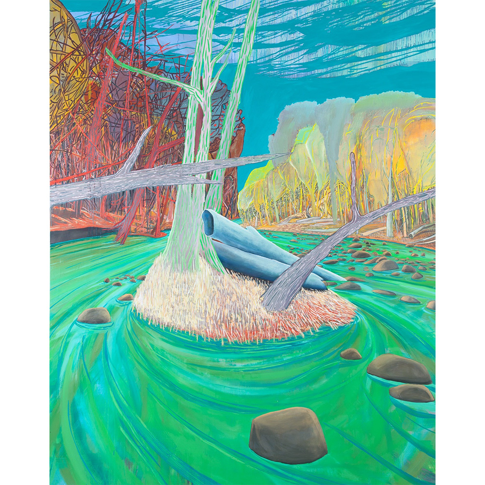Sue McNally Eno River, NC, 2015 Oil on canvas 114 x 90 inches