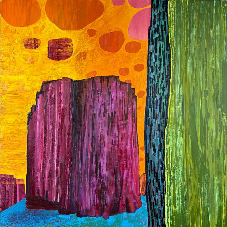 Sue McNally Snakes and Rivers, 2024 Oil on canvas 90 x 90 inches